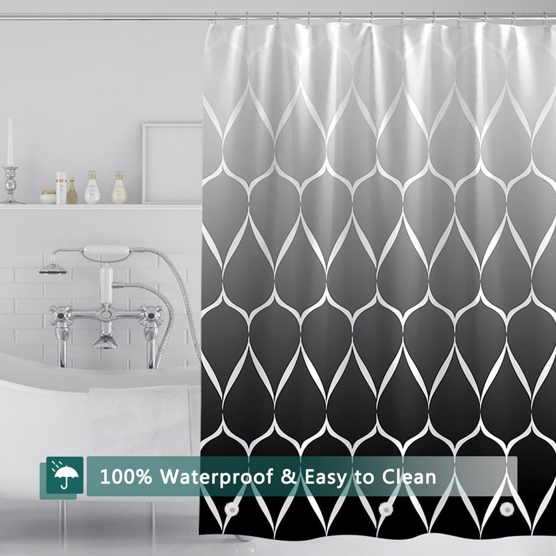 jssablo Shower Curtain Liner, 100% Waterproof Peva Shower Curtains with 3 Duty Heavy Bottom Magnets and 12 Rust Proof Grommets, 72x72 Weighted Shower Liner for Shower Stall, Bathtubs - Image 4